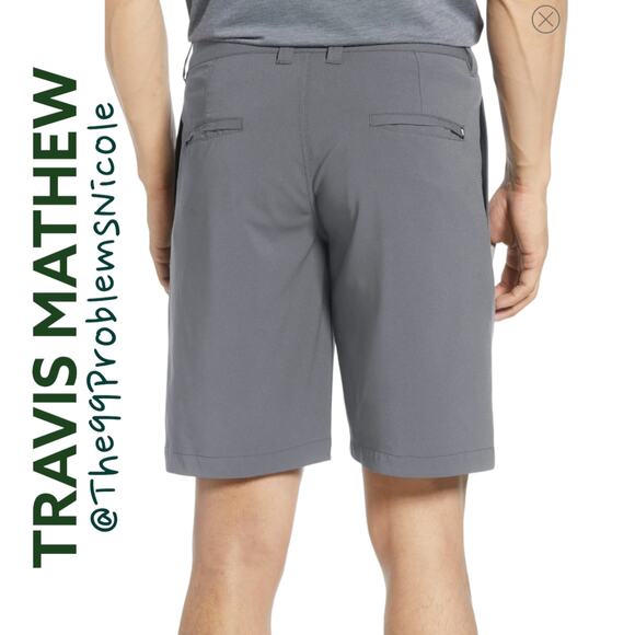 Travis Mathew Starnes Stretch Performance Shorts in Quiet Shade - Picture 4 of 8